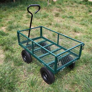 Chariot à roues pleines vertes pour le transport de bois de chauffage et d'outils de jardin, pour chariots à main et chariots à roulettes - Product Image 2