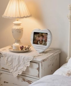 Photo <b>Frame</b> Antique White Wood Decorative <b>Frame</b> for <b>Wall</b> or Table Wedding Christmas Birthday Gift for - Product Image 4