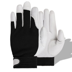 Practical Leather & Nylon Assembly Gloves with Anti-Vibration Anti-Cut & Anti-Slip Features for Light Work <b>Environments</b> - Product Image 1
