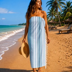 Promotional <b>Turkish</b> Striped Fouta <b>Towel</b> with Sand Free Quick-Dry Feature Customized Sizes & Colors 100% Cotton Wholesale India - Product Image 3