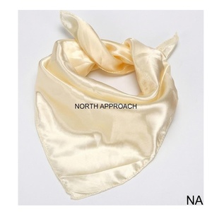 NORTH APPROACH Women's Square Silk Scarf Solid Color Elegant Fashion Accessory All Seasons - Product Image 1