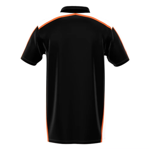 Men's Black <b>Orange</b> White Short Sleeve <b>Polo</b> Shirt Solid Color Knitted Casual Style Regular Fit - Product Image 3