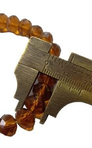 Bracelet rond à facettes en pierre d'obsidienne orange Feng Shui fait à la main pour hommes et femmes, taille 8-10 mm, bijoux de mode énergétiques - Product Image 2