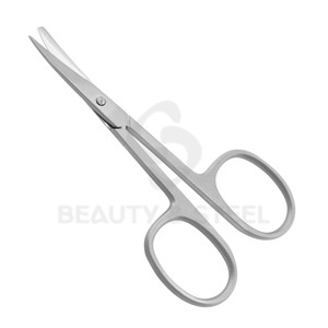 Ciseaux à ongles mats argentés de qualité supérieure avec bord incurvé professionnel et poignées ergonomiques larges pour une précision professionnelle en salon - Product Image 2