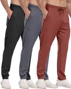 High Demanded Men's Mid Waist Eco-Friendly Waterproof Fleece <b>Jogger</b> Pants with <b>Zip</b> <b>Pocket</b> Casual Sweatpants - Product Image 1
