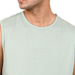 Débardeur de sport respirant et à séchage rapide pour hommes, vente en gros, prix bas, sans manches, pour l'entraînement - Product Image 6