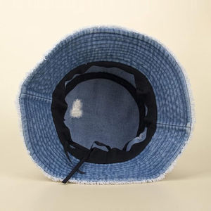 Chapeaux Bob Unisexe Personnalisables en Jean Vierge Délavé, 100% Coton, Protection Solaire, Toutes Saisons, Meilleures Ventes, Haute Qualité, Prix Raisonnable - Product Image 5
