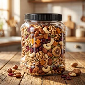 <b>Square</b> Clear PET <b>Plastic</b> <b>Container</b> 2L with Black Screw Lid for Food Storage Packaging Vietnam Factory OEM ODM - Product Image 6