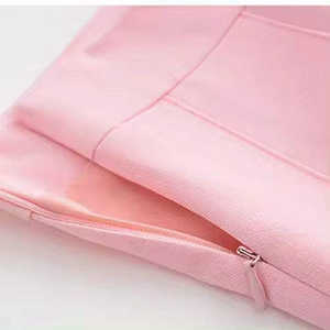 Ensemble deux pièces jupe de tennis en coton pour femme, taille haute, taille naturelle, couleur unie, tenue de golf OEM - Product Image 5