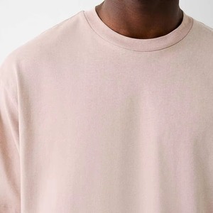 High Quality Men Boxy Fit t Shirt Manufacturer 100% Cotton Thick Collar Mock Neck Heavyweight Drop Shoulder T-shirts Men <b>Tshirts</b> - Product Image 6