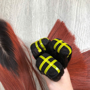 Extensions de Cheveux Humains de Couleur Ombre Foncé, Faisceau Droit, Prix de Vente en Gros de l'Usine - Product Image 2