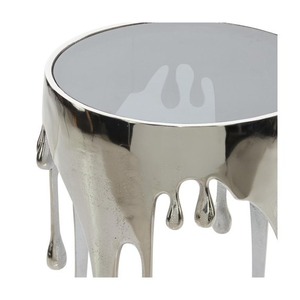 Mesa de Centro Redonda Moderna para Ahorrar Espacio, 20 Pulgadas de Altura, Mueble Decorativo para Sala de Estar - Product Image 2