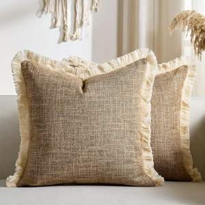 ปลอกหมอนอิงผ้าฝ้ายทอมือประดับพู่สไตล์โบโฮ ปลอกหมอนตกแต่งพู่ห้อย ปลอกหมอนโซฟาสั่งทำขายส่ง - Product Image 4