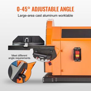 Levigatrice a Nastro Professionale da 6 Pollici con Piano di Lavoro da 4 X 36 Pollici, Motore a Induzione 5A, Smerigliatrice per Legno in Alluminio Pressofuso - Product Image 4