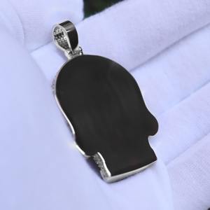 Pendentif en argent 925, style Hip Hop, serti de moissanite VVS, passe le test du diamant, pendentifs personnalisables avec nom ou logo pour homme - Product Image 2