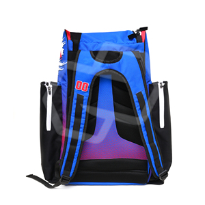 Sac à dos de baseball bleu et rouge, compartiment pour chaussures, poche pour bouteille d'eau, sac de sport unisexe écologique, équipement d'entraînement - Product Image 2