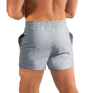 Men's Front Logo Drawstring Mid Waist Woven Polyester Solid Casual High Quality Breathable <b>Quick</b> <b>Dry</b> Sports <b>Shorts</b> - Product Image 6