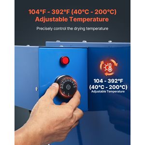 Forno da banco da 1060W 120V per saldatura a filo, capacità 200 libbre, regolabile da 104-392 Fahrenheit, essiccatore AC per elettrodi per saldatura a filo - Product Image 4