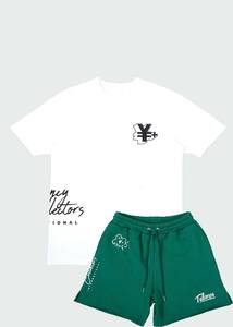 2025 New Arrival Men's Casual Short Sets Breathable Two-Piece <b>Track</b> Suit with Round Neck <b>T</b>-Shirt Shorts Quick Dry Plus Size - Product Image 2