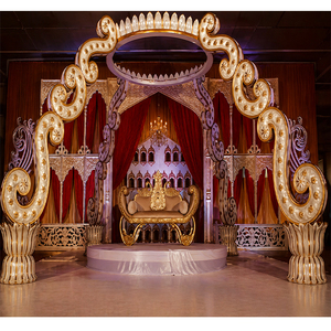 เวทีงานแต่งงานสุดหรูสไตล์ศรีลังกา ชุดเวทีงานแต่งงานแบบอินเดีย ผู้ผลิตชุดเวทีงานแต่งงาน ดีไซน์ใหม่สำหรับขาย - Product Image 1