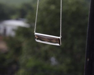 Smoky Quartz Pendant <b>Necklace</b> Natural Brown Crystal Gemstone Handmade Silver Jewelry Healing Stone <b>Boho</b> Women Gift - Product Image 2
