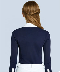 Quick Dry Women <b>Long</b> <b>Sleeve</b> Shirt Equestrian Wear Slim Fitting Horse Riding <b>Workout</b> Clothing Horse Riding <b>Tops</b> - Product Image 3
