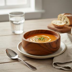 Handcrafted Natural Wood Bowl For Salad Pasta Fruit Serving Eco Friendly Kitchen Dining Accessories - Product Image 2