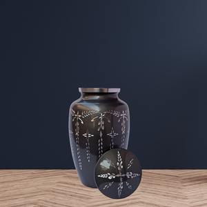 Eco-Friendly Handmade Metal Funeral Urn for Human Ashes, Elegant Traditional Decorative Cremation Memorial Urn At Lowest Price - Product Image 1