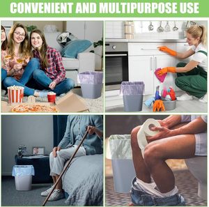 Trash Bags Colored Bathroom Garbage Bags <b>Small</b> Thick <b>Basket</b> Trash Bags Plastic Trash Can Liners for Home Bedroom - Product Image 5