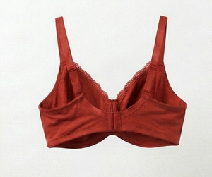Soutien-gorge sans armatures rouge sans coutures pour femme, bonnet complet, bretelles réglables, dos en Y, maintien quotidien, lavable en machine - Product Image 2