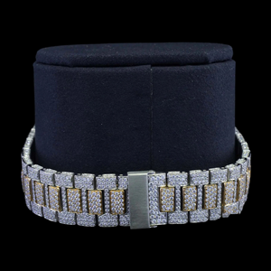 Latest Design Fully Iced Out Square Shaped Case Chronograph <b>Blue</b> Dial Moissanite Diamond Fashion Mechanical Fancy HipHop Jewelry - Product Image 4