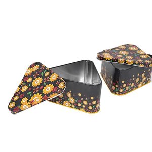 Triangle Shaped Tin <b>Storage</b> <b>Box</b> Multipurpose Metal Organizer Container for Home Office Travel - Product Image 4