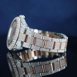 High-<b>End</b> Mechanical Moissanite Stainless Steel Watch 16mm Sapphire Crystal Pointer Dial 10 <b>Bar</b> Water Resistant for Business - Product Image 5