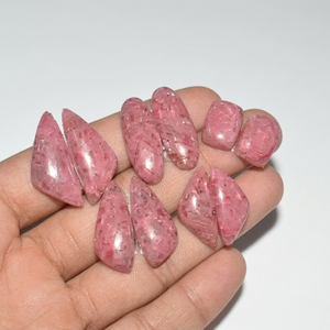 Magnifique pierre précieuse de rhodonite rose |   Finition naturelle lisse |   Taille 15-25 mm 100 grammes |   Fournitures pour la création de bijoux de créateurs - Product Image 1