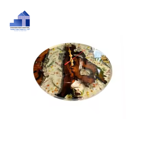 Meilleur prix, sous-verres en bois faits à la main avec résine époxy, design rond vert, écologiques, décoration d'intérieur, Vietnam - Product Image 1