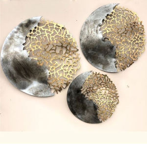 Meilleur prix pour une décoration murale d'art antique pour salon, art mural en métal de haute qualité, nickelé brillant - Product Image 2