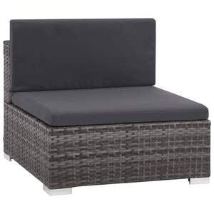 Juego de 12 Muebles de Patio Modulares de Ratán Sintético PE en Gris y Gris Oscuro, Colección Elegante de Muebles para Exteriores - Product Image 4