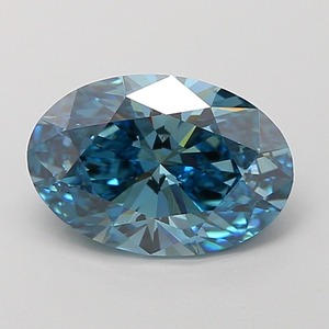 Diamant ovale brillant de 2,02 carats, bleu vif fantaisie, cultivé en laboratoire, clarté VS1, polissage excellent, pierre précieuse CVD de qualité supérieure, bijou élégant - Product Image 1