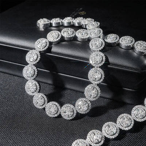 Collar de Cadena Cubana de Moissanita de 13mm, Plata de Ley, para Hombre, Accesorios Mozambicanos, Joyería Personalizada Estilo Hip Hop Iced Out - Product Image 4