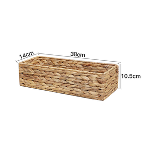 Panier multifonctionnel en jacinthe d'eau tressée, écologique et fait main, pour la cuisine, la décoration intérieure et le rangement de bureau - Product Image 4