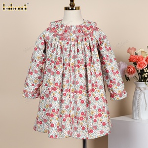 Vestido Mini de Manga Larga con Estampado Floral Otoñal para Niñas, 100% Algodón, ODM, Ropa Infantil al por Mayor DR4282 - Product Image 1