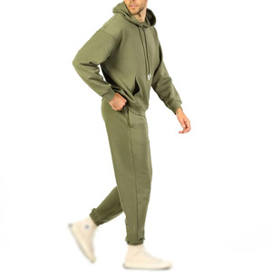 Conjunto Deportivo de Sudadera con Capucha para Hombre, Pantalones Largos Casuales con Bolsillos Laterales y Cierre de Cordón, Ropa de Otoño - Product Image 6