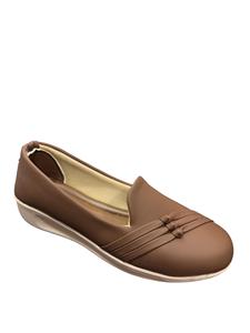 Zapatos planos de plataforma de PU marrón con lazo, mocasines sin cordones con punta redonda, zapatos casuales para mujer - Product Image 1