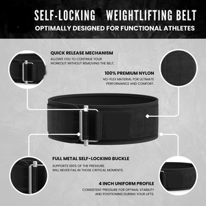 Cinturón de Levantamiento de Pesas Samroz Deportivo de Cuero Ligero de 4 Pulgadas de Ancho con Hebilla y Costuras Reforzadas para Hombres y Mujeres, Ideal para Powerlifting y Peso Muerto - Product Image 3