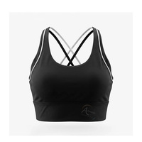 Soutien-gorge de sport pour femme, haute élasticité, respirant, à bretelles tendance, pour fitness, yoga et course à pied, avec coussinets amovibles, vente en gros