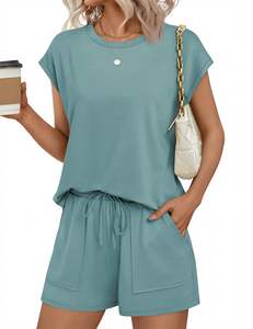 Conjunto de 280 gramos de material de punto de algodón: Camisetas 100% algodón y pantalones cortos de ciclista, cómodos, de ajuste ceñido, transpirables y ecológicos. - Product Image 4