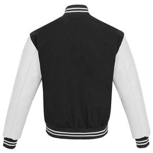 OEM Custom High Quality Navy Chenille Embroidery Leather Sleeves Bomber Letterman Varsity <b>Jacket</b> for <b>Men</b> - Product Image 1