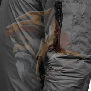 เสื้อแจ็คเก็ตบอมเบอร์ปักโลโก้ตามสั่งสำหรับผู้ชายไซส์ใหญ่ พร้อมซิปปิด เสื้อโค้ทถักสำหรับฤดูหนาว เสื้อแจ็คเก็ตฤดูหนาว - Product Image 5