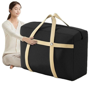 Packaging Thickened Zipper Closure Fashionable Non Woven Folding All Seasons Multi-Use Moving Quilt Clothes <b>Bag</b> - Product Image 3