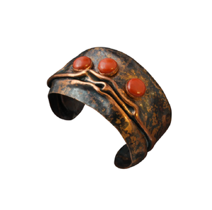 Summer Fashion Cuff <b>Bracelet</b> 2027 New Year February Thailand Market <b>copper</b> Bangle Jewelry white patina Christmas Jewelry - Product Image 2